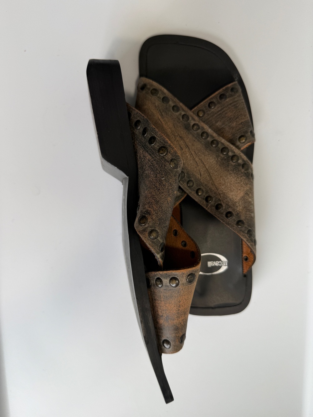 Just CAVALLI Leather Strap Sandals - Picture 6 of 11